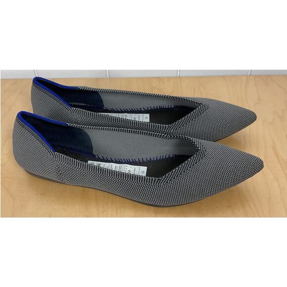 Rothy's‎ The Point Womens V Shape Gray Tweed Ballet Flats Missing Insole Size 9 - Picture 4 of 6